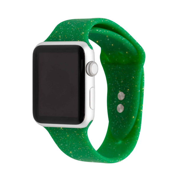 Green silicone apple watch band sale